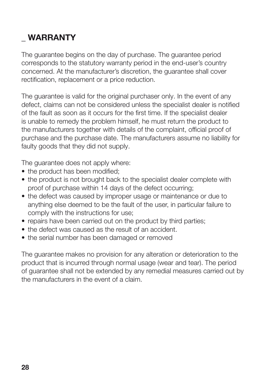 Concord QUIX INSTRUCTION MANUAL User Manual | Page 10 / 11