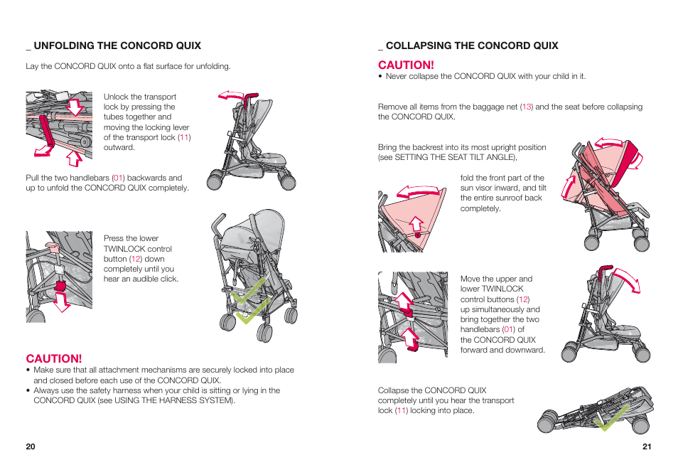 Caution | Concord QUIX INSTRUCTION MANUAL User Manual | Page 6 / 11
