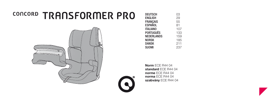 Concord TRANSFORMER PRO INSTRUCTION MANUAL User Manual | 19 pages