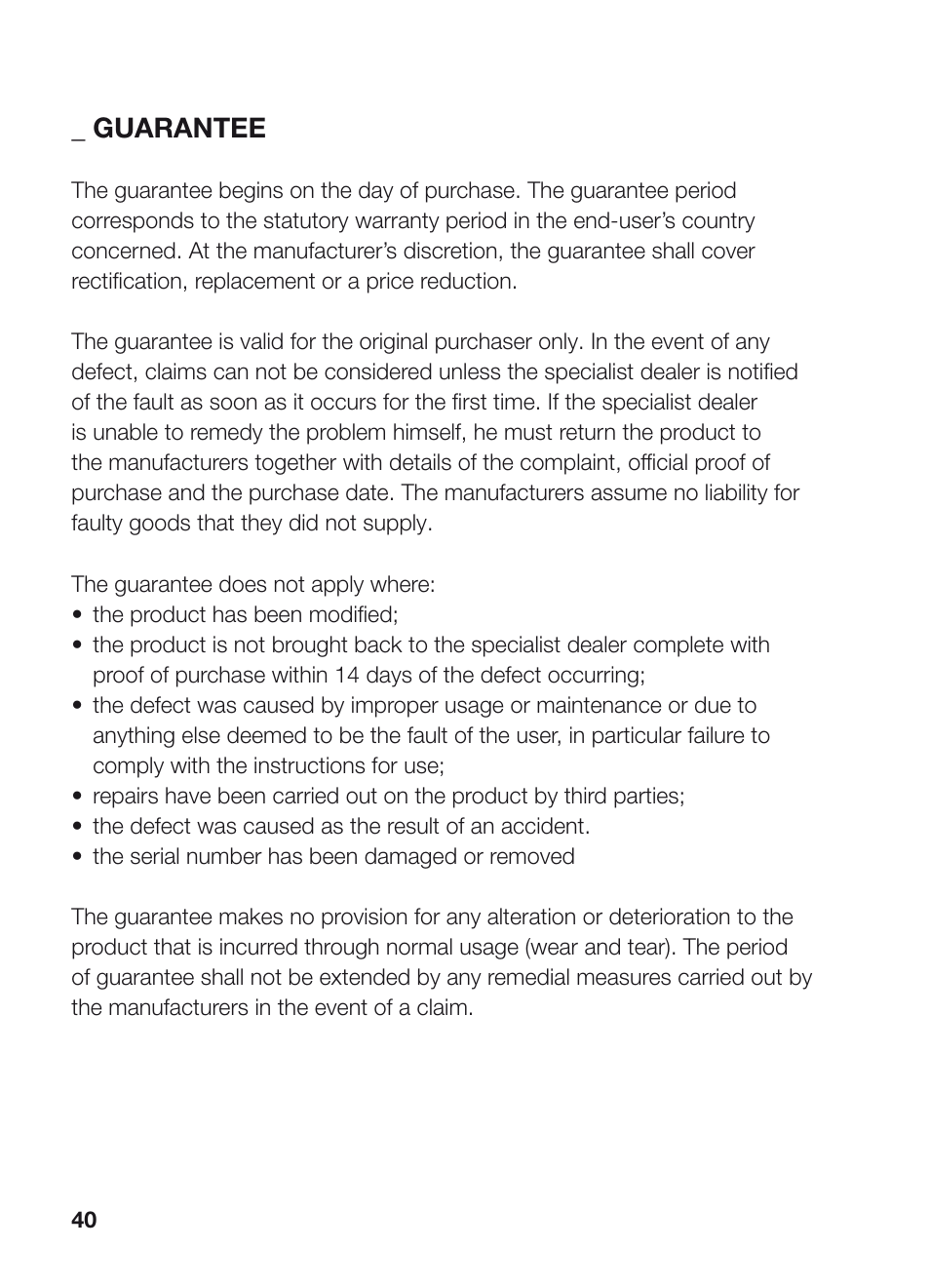 Concord WANDERER INSTRUCTION MANUAL User Manual | Page 13 / 14
