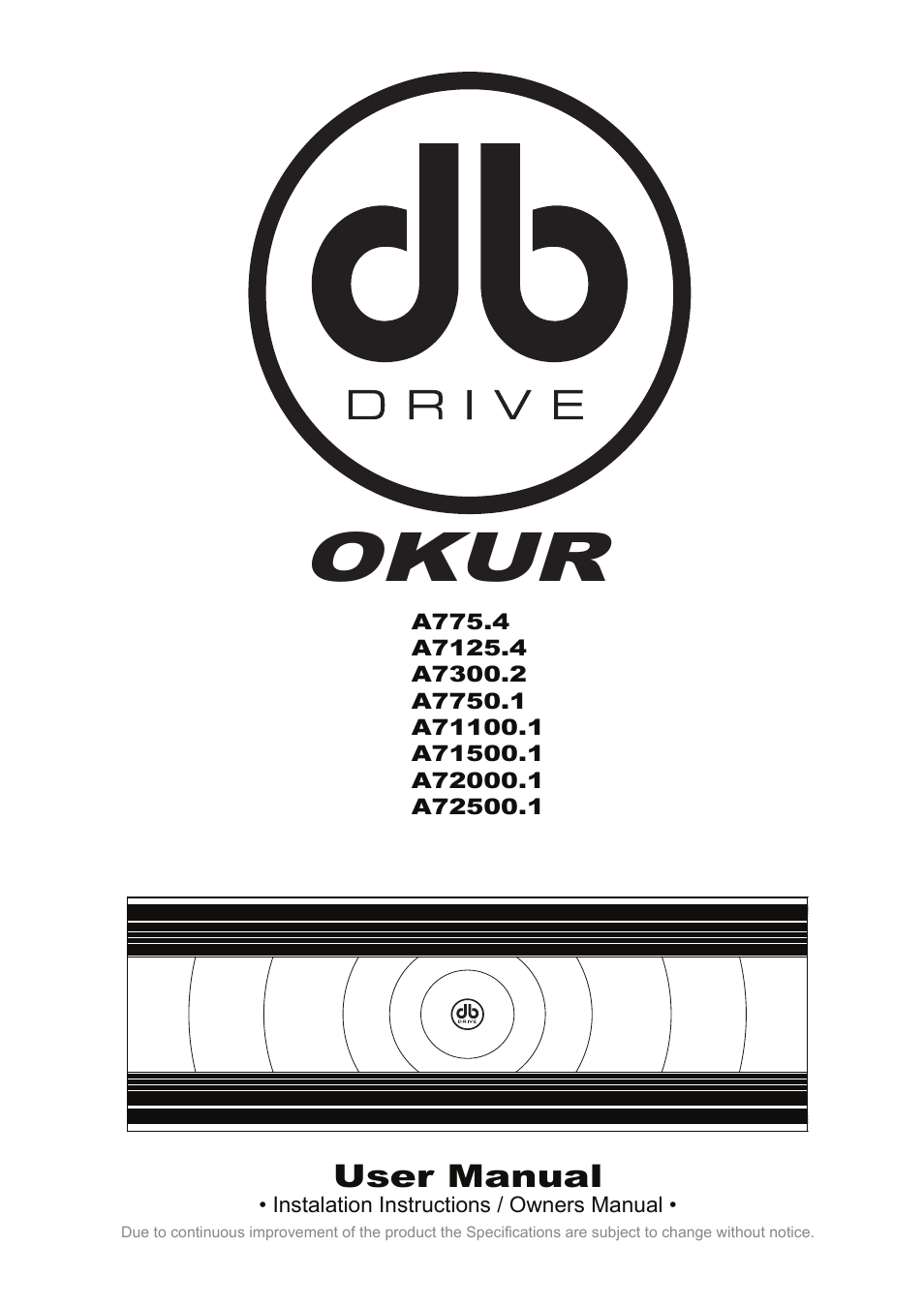 DB Drive A72500.1 User Manual | 12 pages