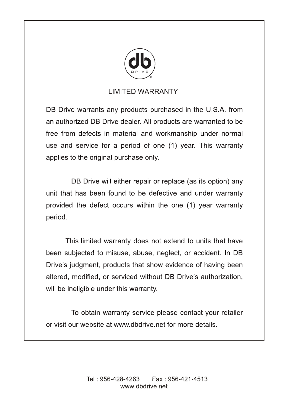 DB Drive DBCAP10 User Manual | Page 2 / 2