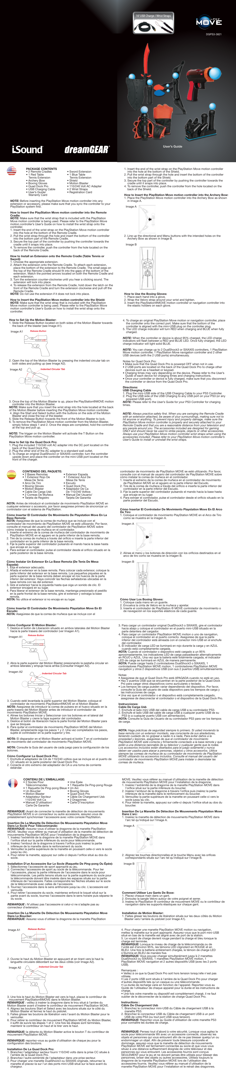 DreamGEAR DGPS3-3821 es User Manual | 1 page