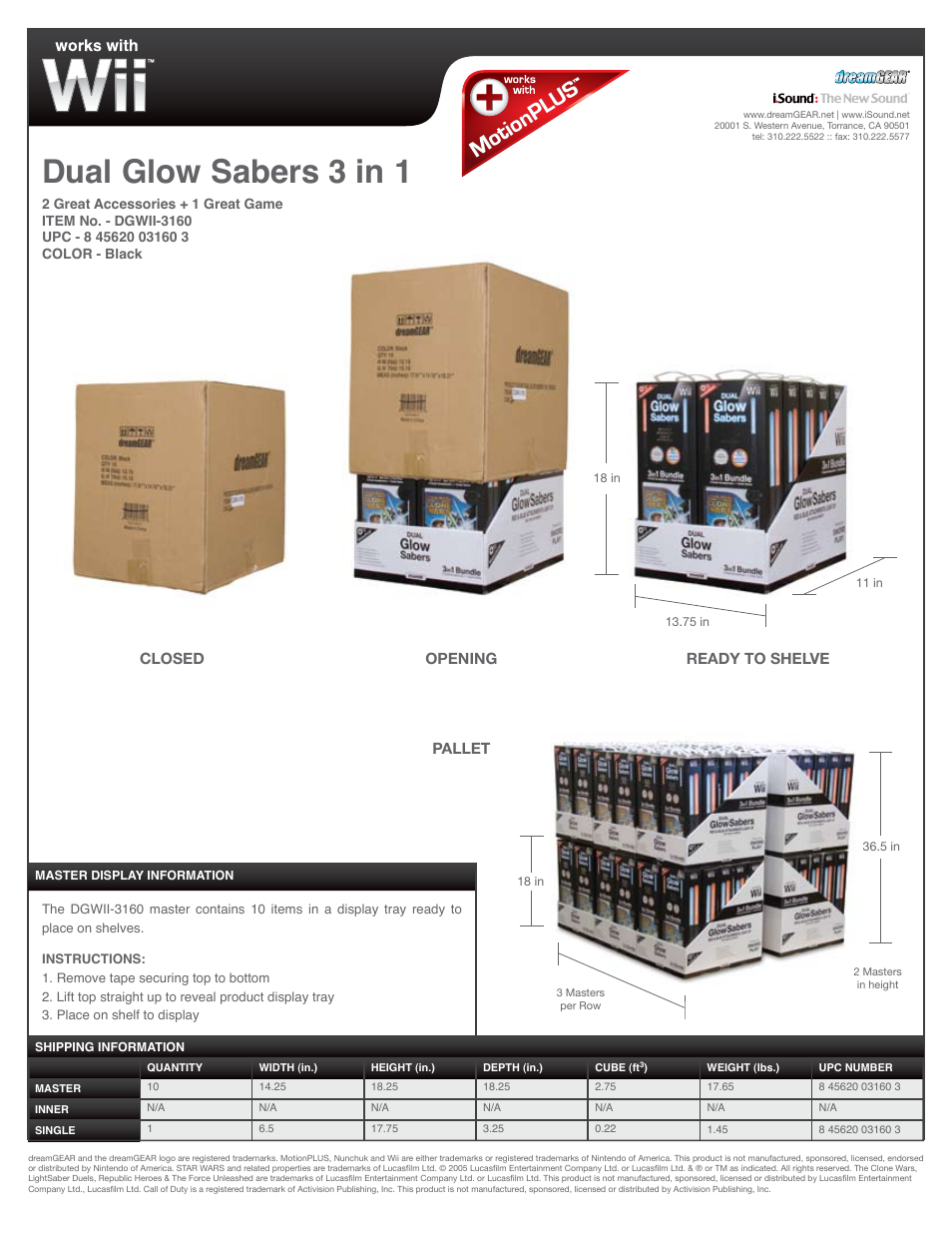 Dual glow sabers 3 in 1 | DreamGEAR DGWII-3160 User Manual | Page 2 / 2