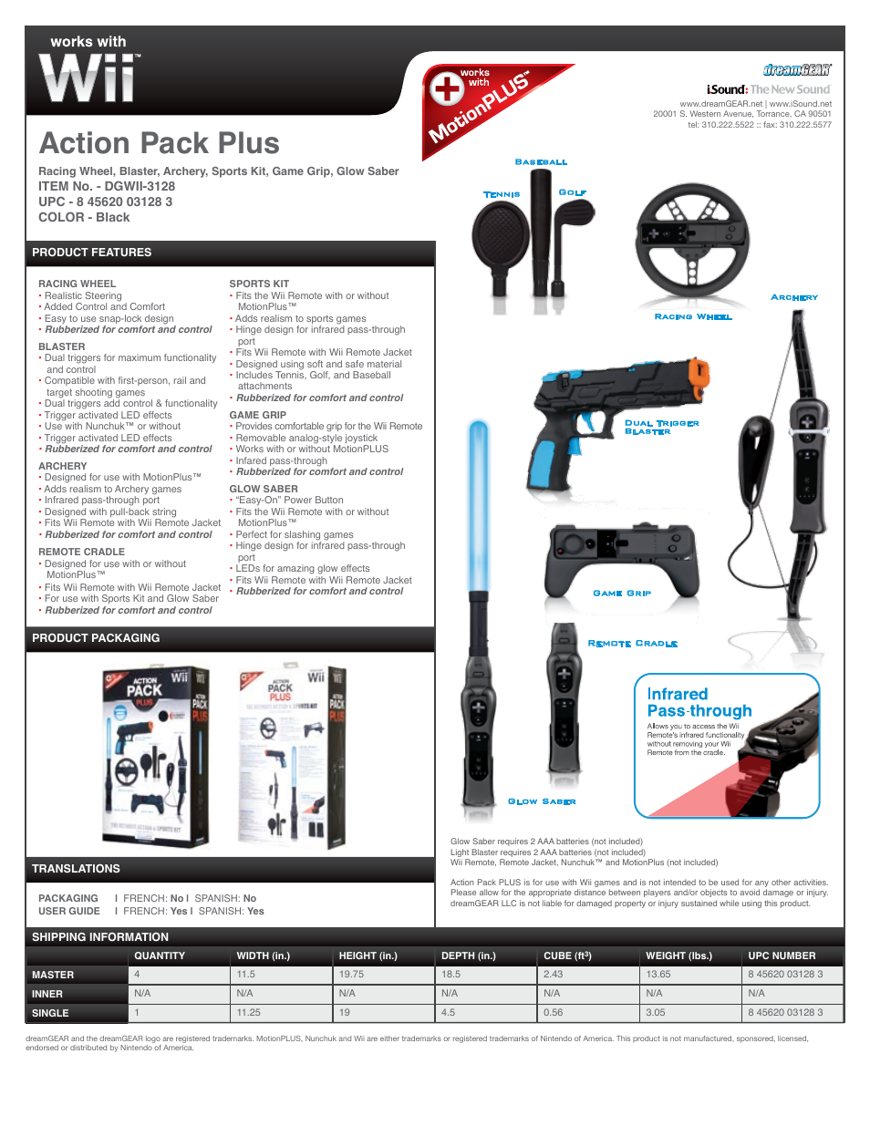 DreamGEAR DGWII-3128 User Manual | 1 page