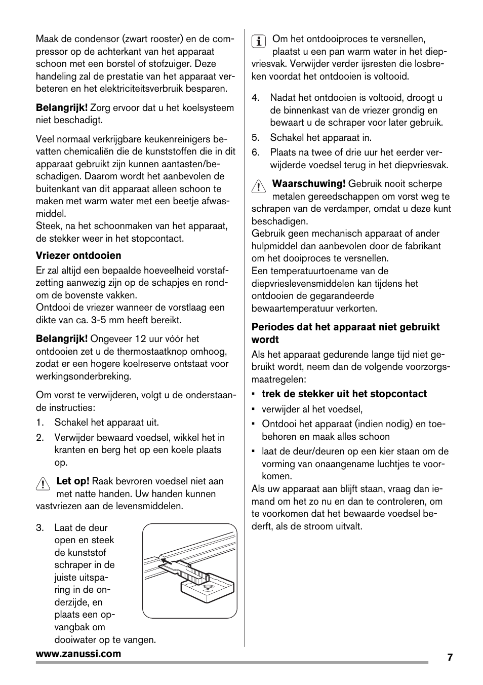 Zanussi ZBF 11420 SA User Manual | Page 7 / 40