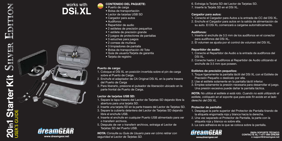 Dgdxl-2671-20in1 starter kit silver-ug-p2 | DreamGEAR DGDXL-2671 es User Manual | Page 2 / 3