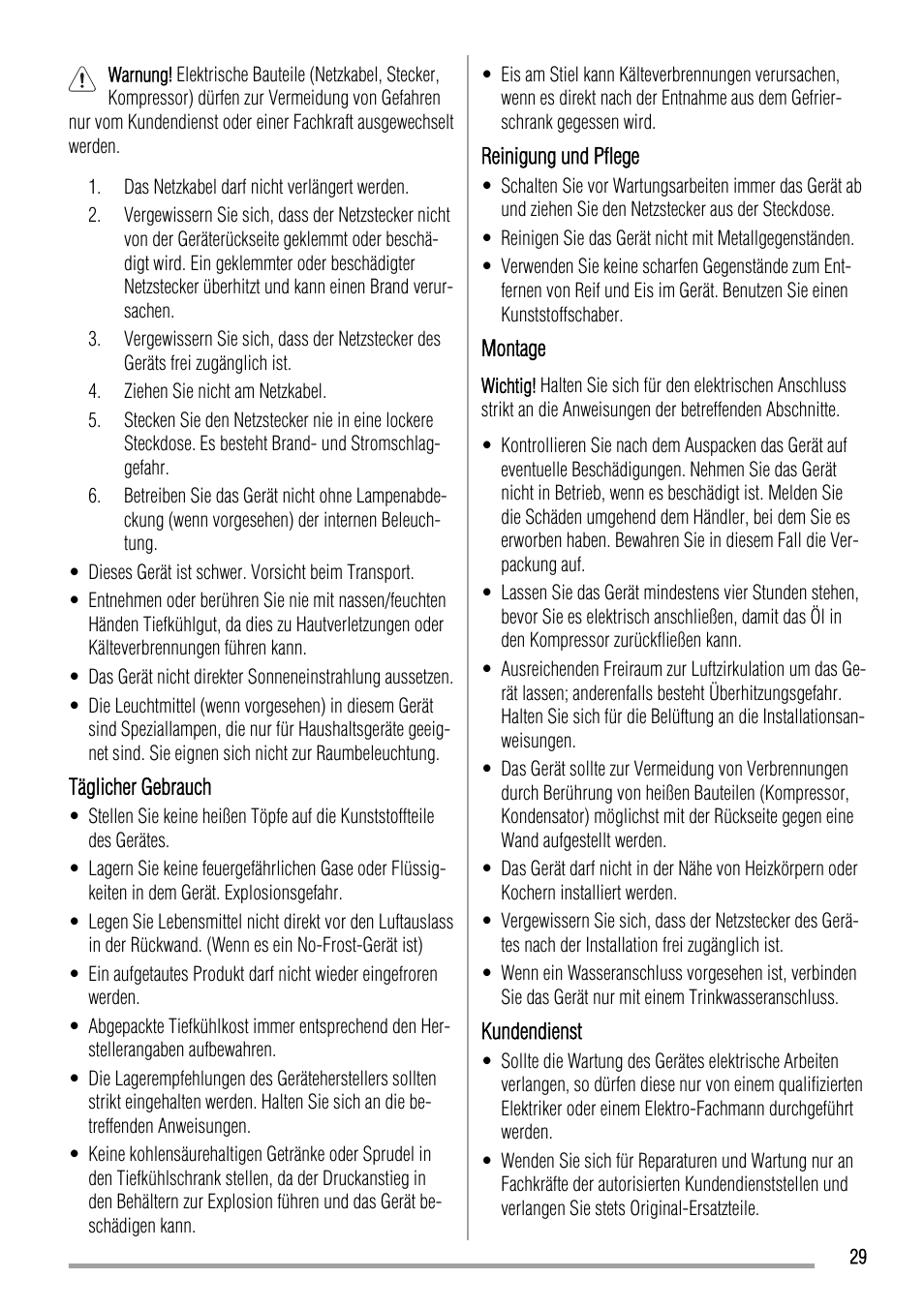 Zanussi ZQF 11430 DA User Manual | Page 29 / 40