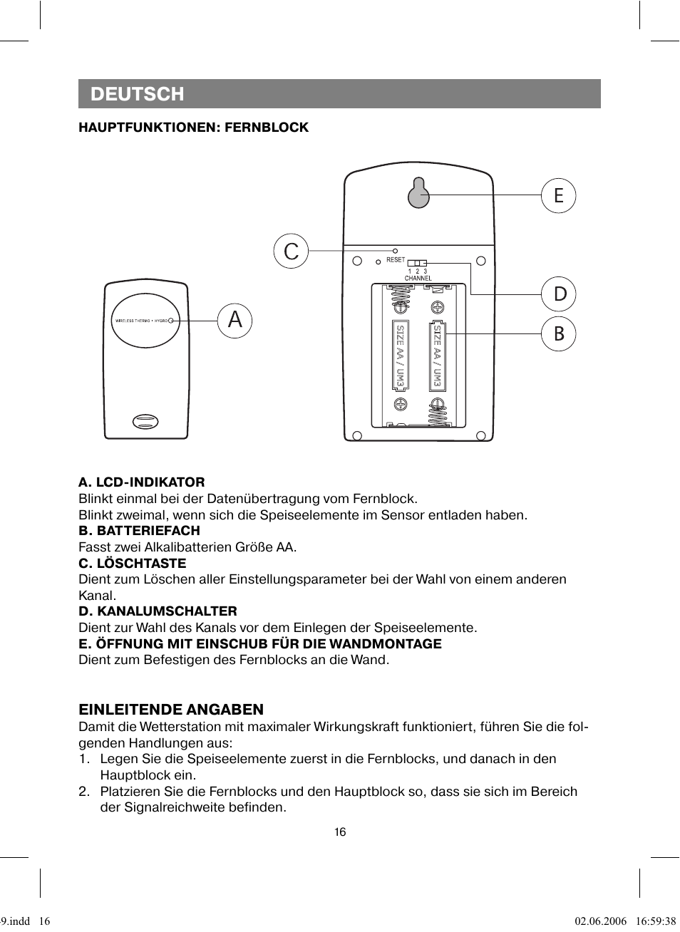 Deutsch | Vitek VT-3549 SR User Manual | Page 16 / 68