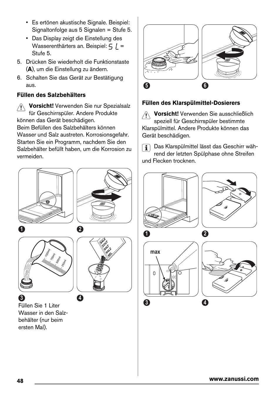 Zanussi ZDT 16011 FA User Manual | Page 48 / 72