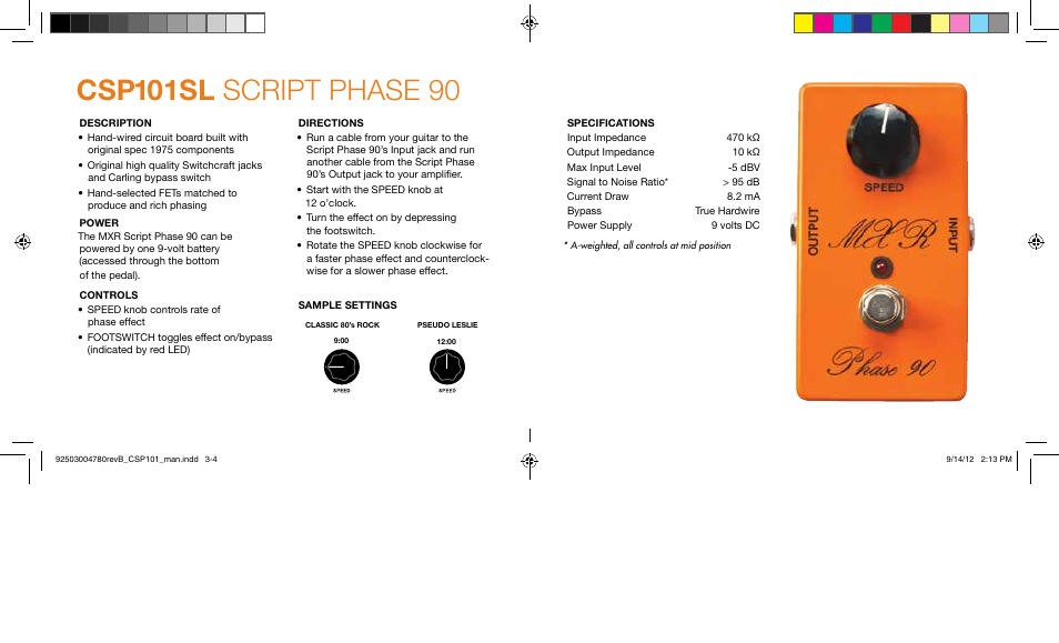 Dunlop Manufacturing CSP101Sl User Manual | Page 2 / 2