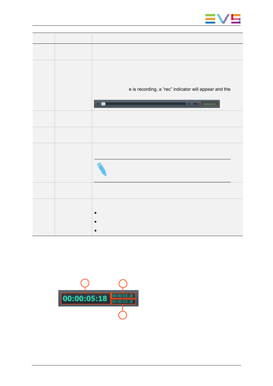 Timecode area, 2 timecode area | EVS XFReader Version 2.6 - October 2013 User Manual User Manual | Page 19 / 44