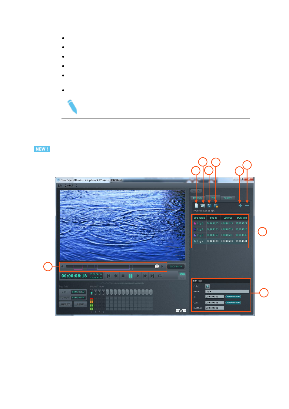 Log panel, 3 log panel | EVS XFReader Version 2.6 - October 2013 User Manual User Manual | Page 24 / 44