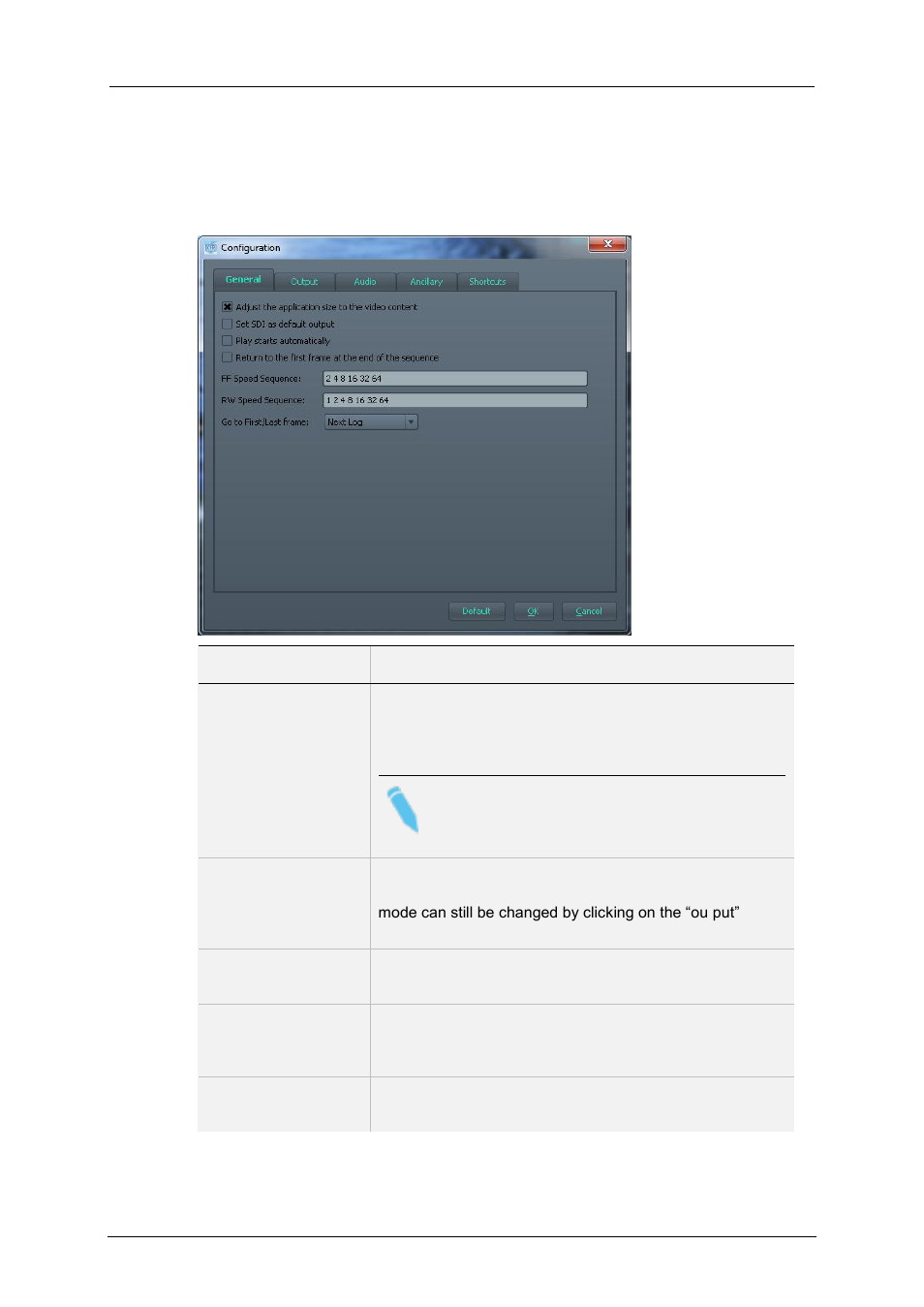 Configure option, General, Configure option) | 2 configure option, 1 general | EVS XFReader Version 2.6 - October 2013 User Manual User Manual | Page 30 / 44