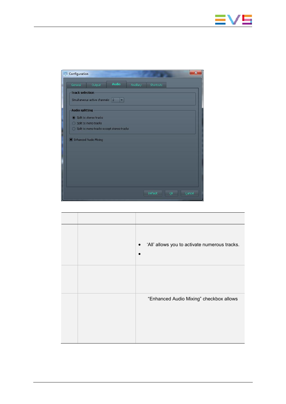 Audio, 3 audio, Overview | EVS XFReader Version 2.6 - October 2013 User Manual User Manual | Page 33 / 44
