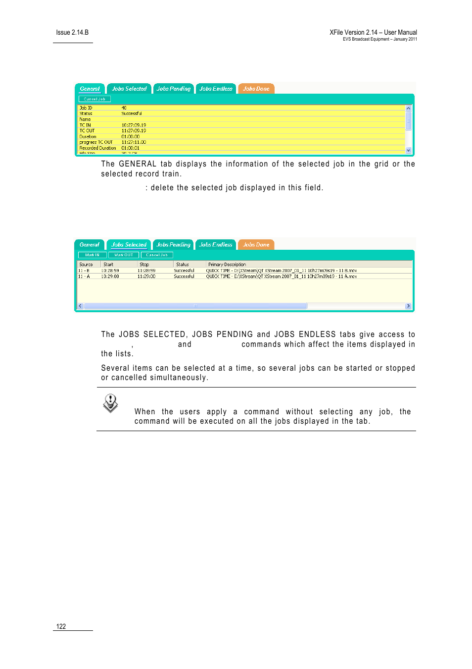 2 general tab, 3 other tabs, General tab | Other tabs, Eneral, Ther | EVS Xfile Version 2.14 - January 2011 User Manual User Manual | Page 131 / 190