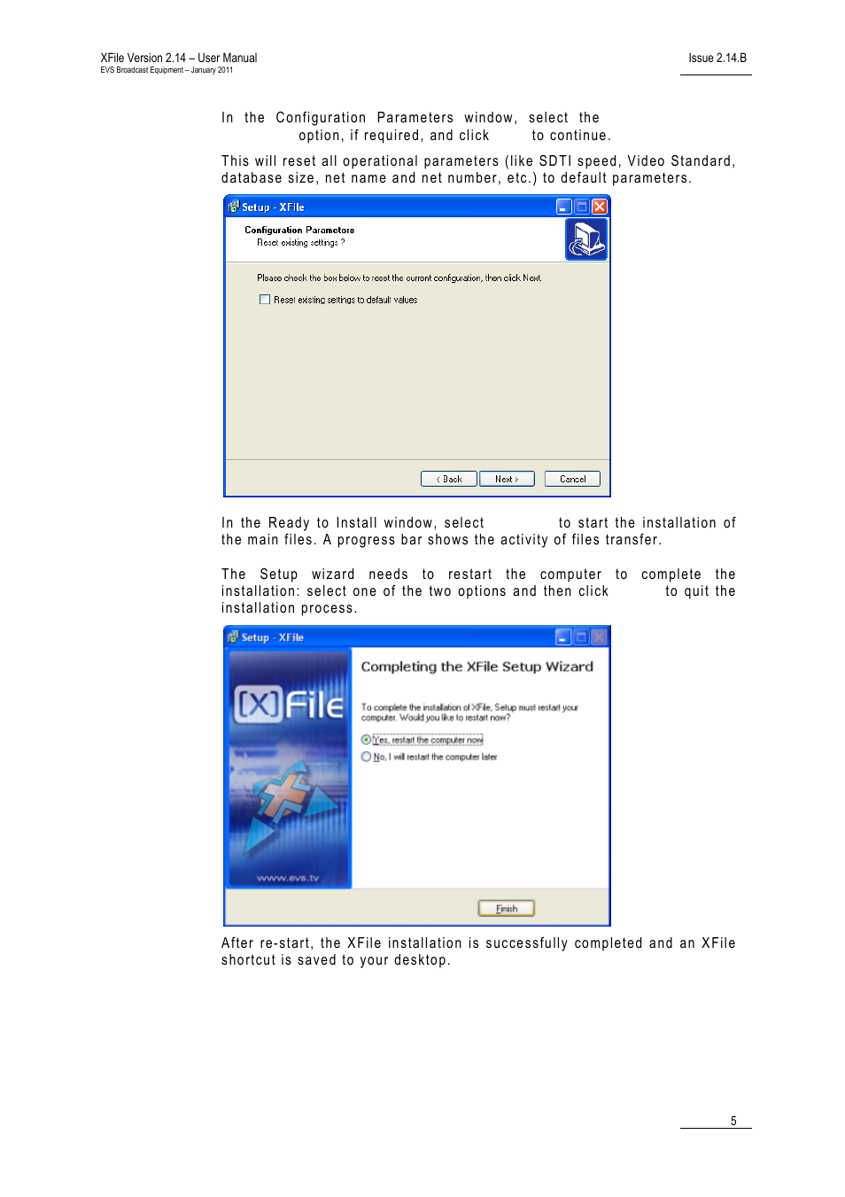 EVS Xfile Version 2.14 - January 2011 User Manual User Manual | Page 14 / 190