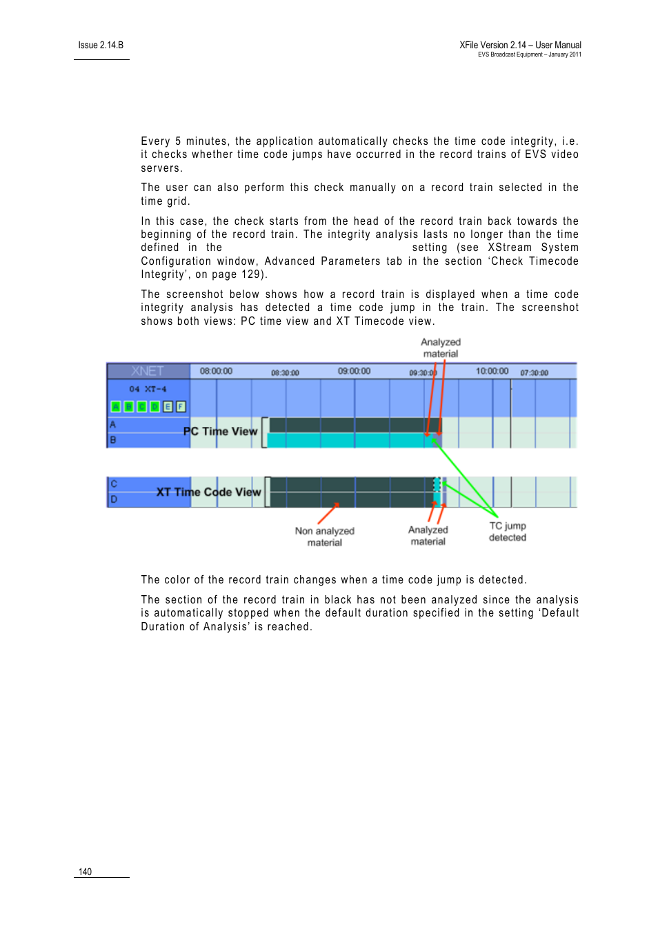 6 check timecode integrity, Check timecode integrity, 6 ‘check timecode integrity | Heck, Imecode, Ntegrity | EVS Xfile Version 2.14 - January 2011 User Manual User Manual | Page 149 / 190