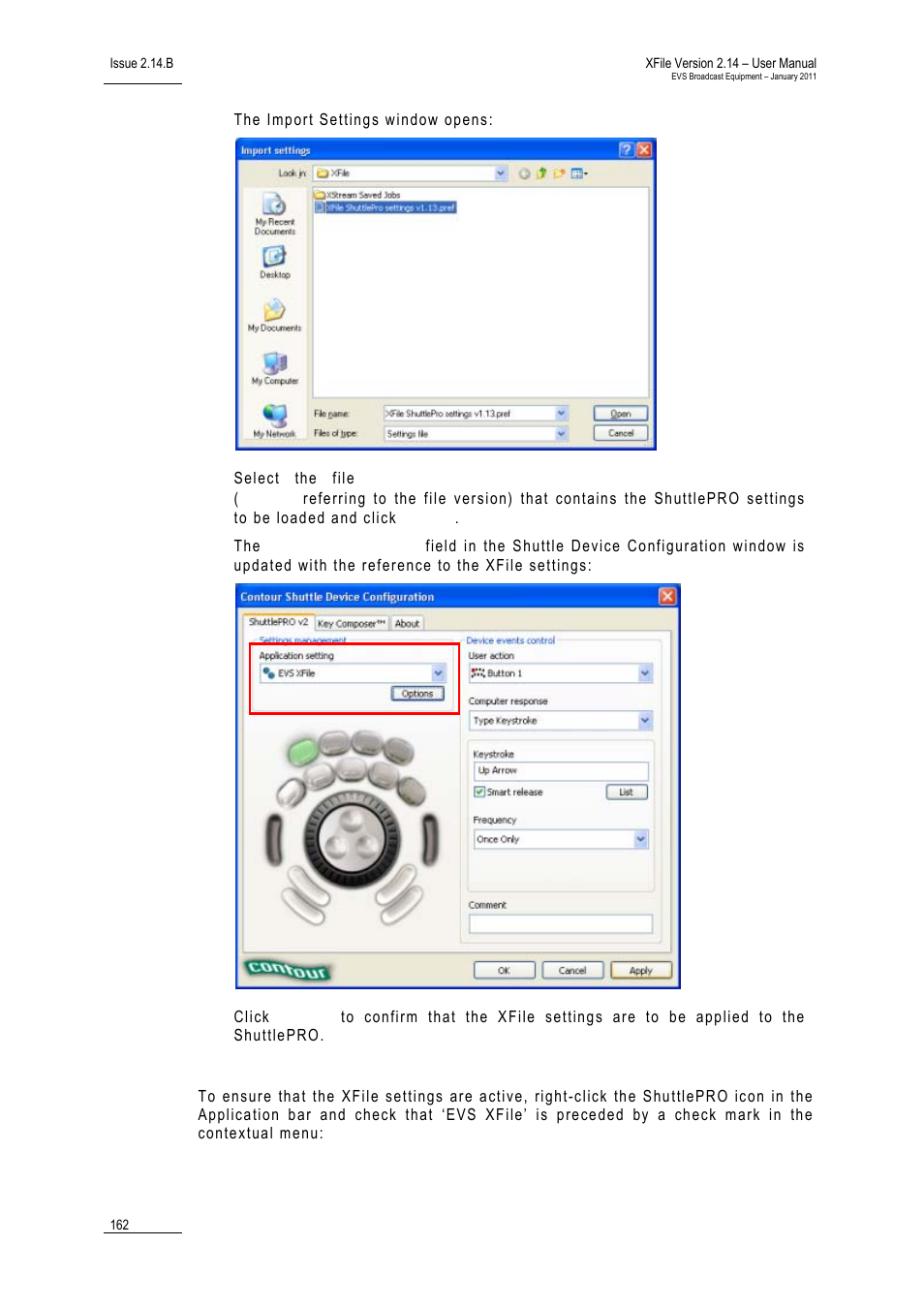 EVS Xfile Version 2.14 - January 2011 User Manual User Manual | Page 171 / 190