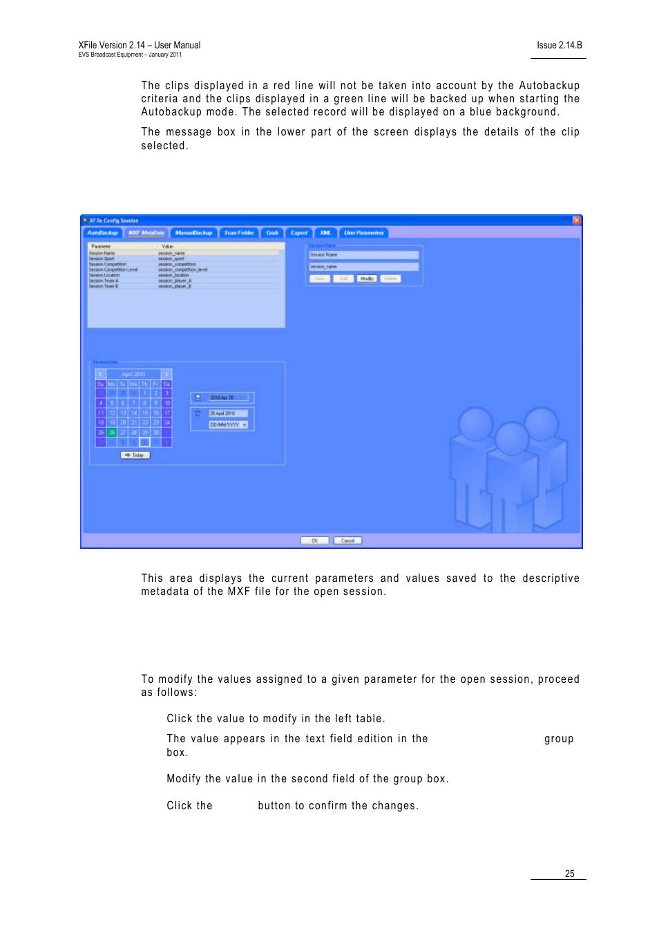 2 tab 2 – mxf metadata, Tab 2 – mxf metadata | EVS Xfile Version 2.14 - January 2011 User Manual User Manual | Page 34 / 190