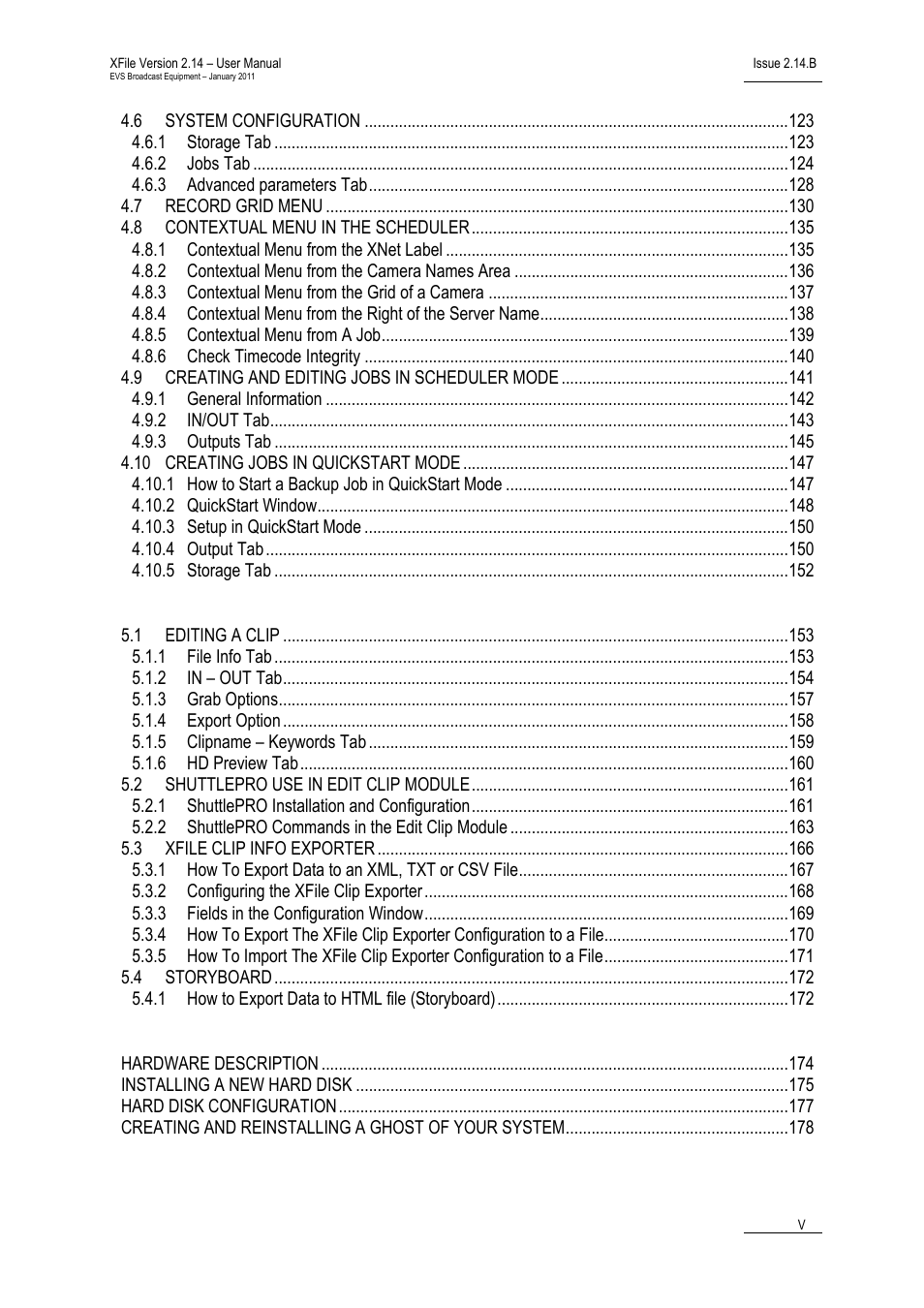 External modules, Appendix 1: xf[2] hardware | EVS Xfile Version 2.14 - January 2011 User Manual User Manual | Page 6 / 190