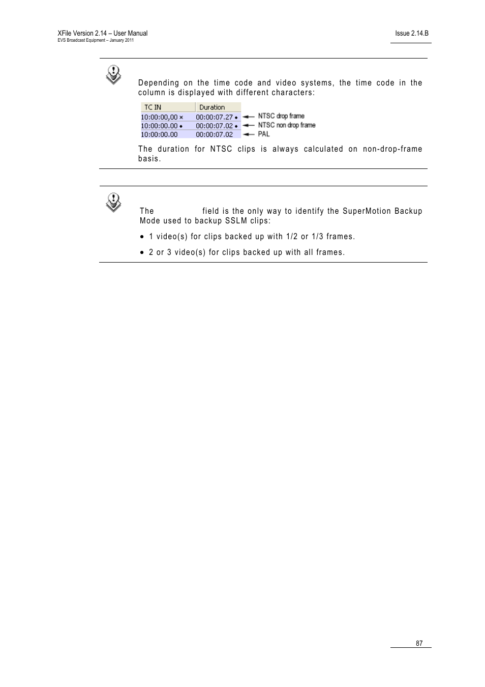EVS Xfile Version 2.14 - January 2011 User Manual User Manual | Page 96 / 190