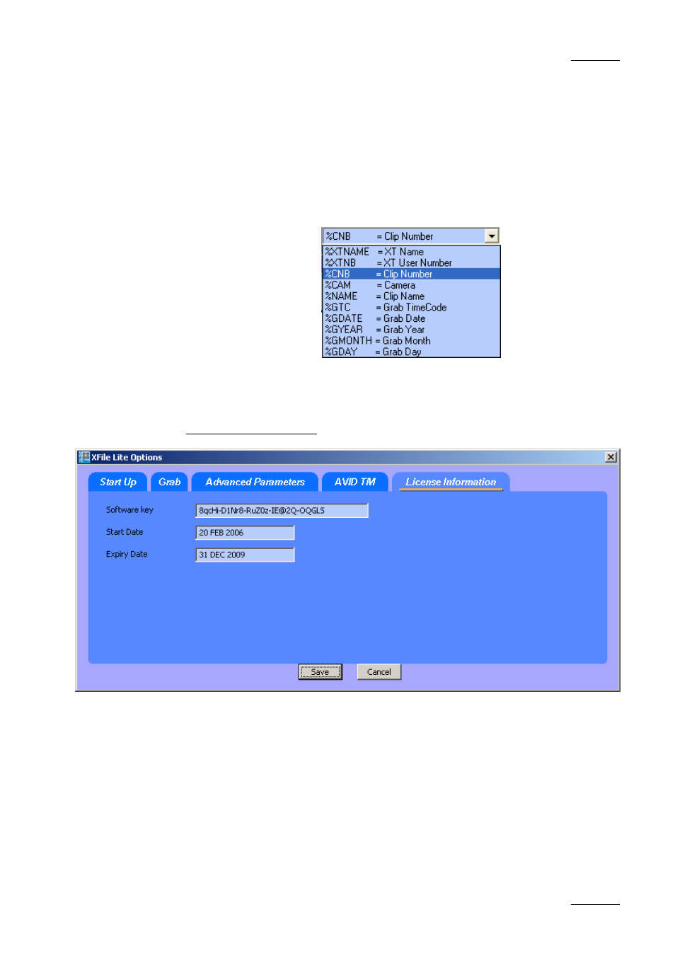 Licence information | EVS Xfile Version 1.01 - December 2006 User Manual User Manual | Page 10 / 42