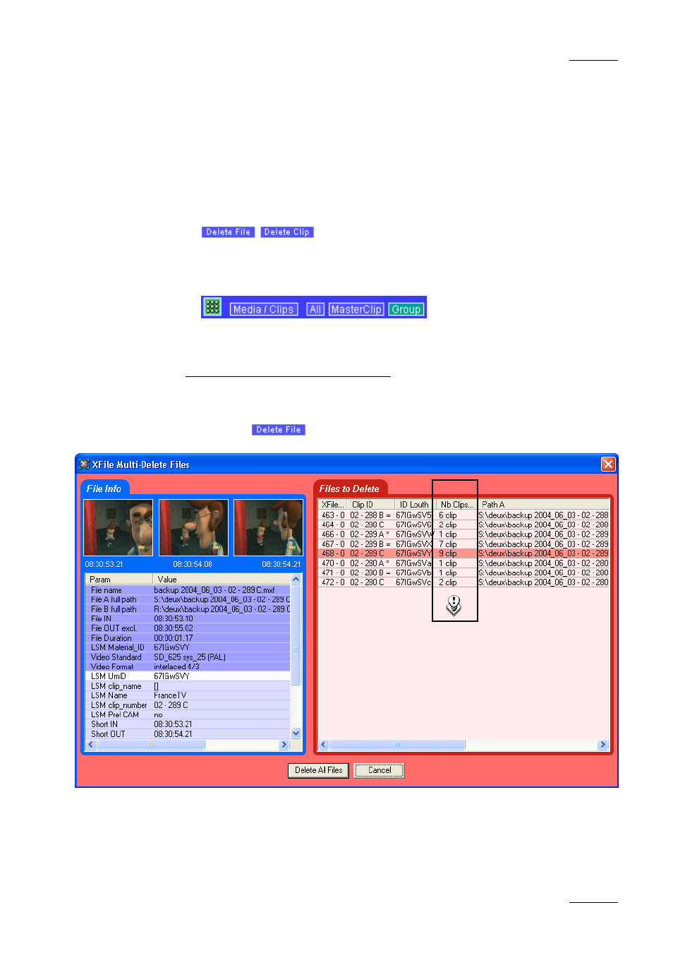 EVS Xfile Version 1.01 - December 2006 User Manual User Manual | Page 26 / 42