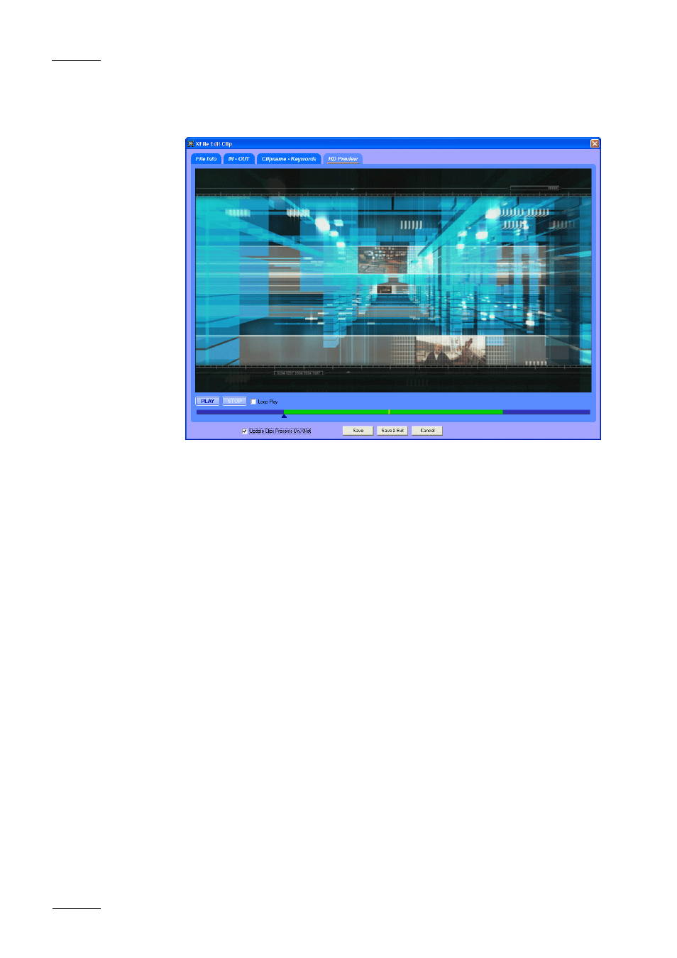 EVS Xfile Version 1.01 - December 2006 User Manual User Manual | Page 39 / 42