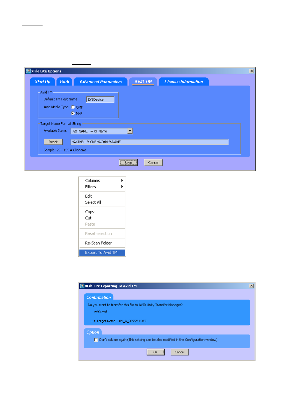 Avid tm | EVS Xfile Version 1.01 - December 2006 User Manual User Manual | Page 9 / 42