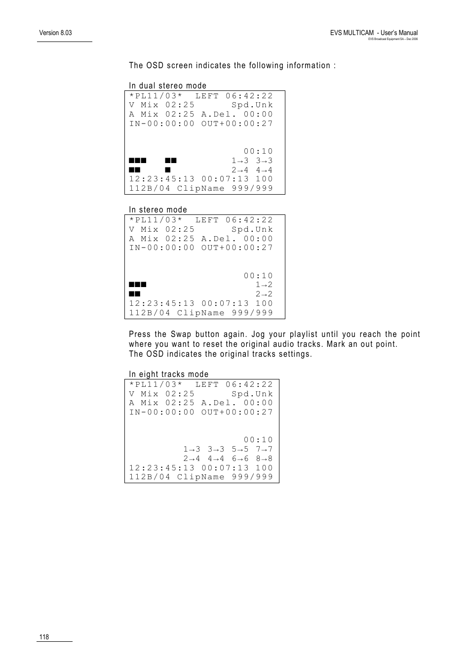 EVS MulticamLSM Version 8.03 - Dec 2006 User's Manual User Manual | Page 120 / 156