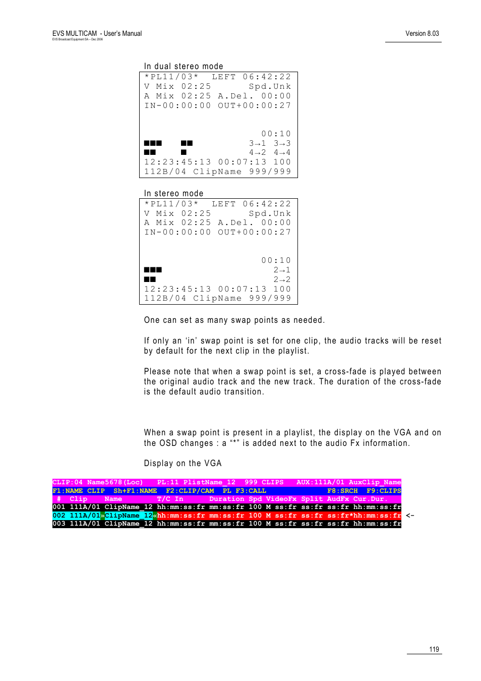 EVS MulticamLSM Version 8.03 - Dec 2006 User's Manual User Manual | Page 121 / 156