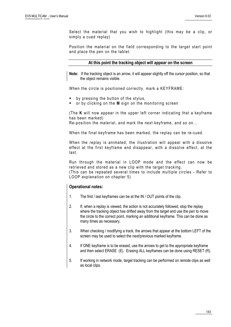 EVS MulticamLSM Version 8.03 - Dec 2006 User's Manual User Manual | Page 145 / 156