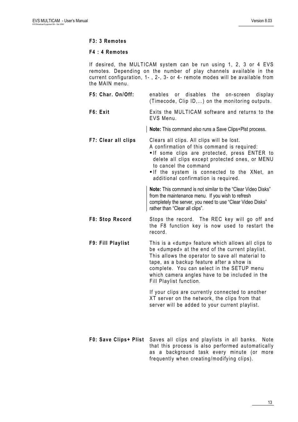 EVS MulticamLSM Version 8.03 - Dec 2006 User's Manual User Manual | Page 15 / 156