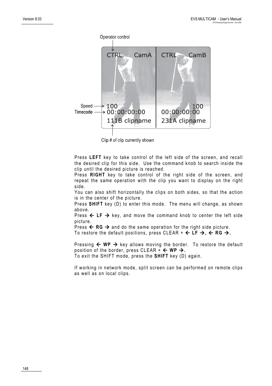EVS MulticamLSM Version 8.03 - Dec 2006 User's Manual User Manual | Page 150 / 156
