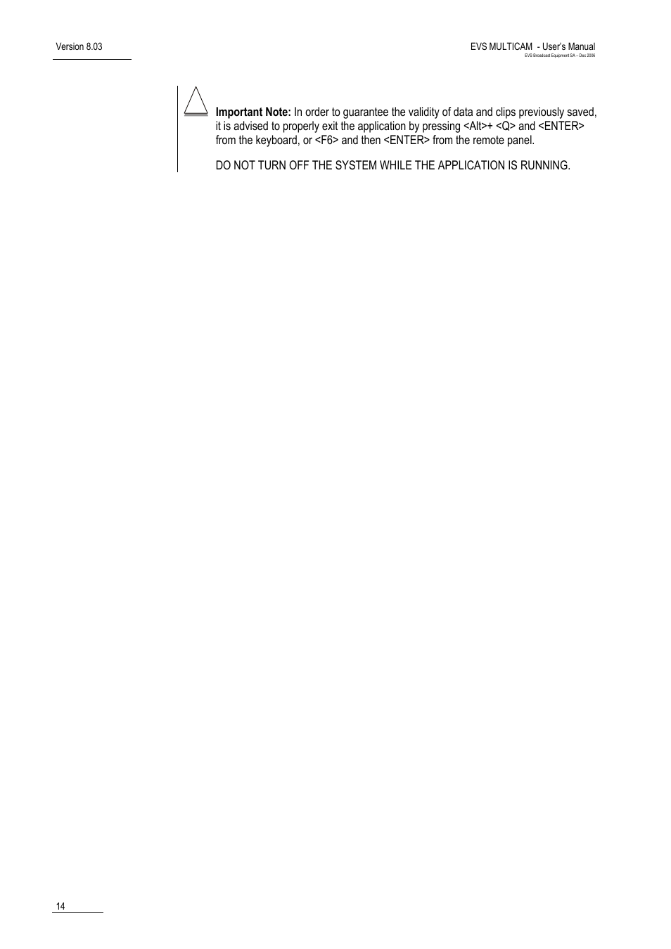 EVS MulticamLSM Version 8.03 - Dec 2006 User's Manual User Manual | Page 16 / 156