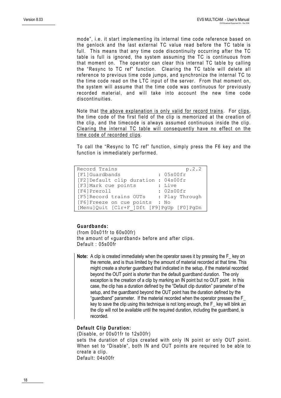 EVS MulticamLSM Version 8.03 - Dec 2006 User's Manual User Manual | Page 20 / 156