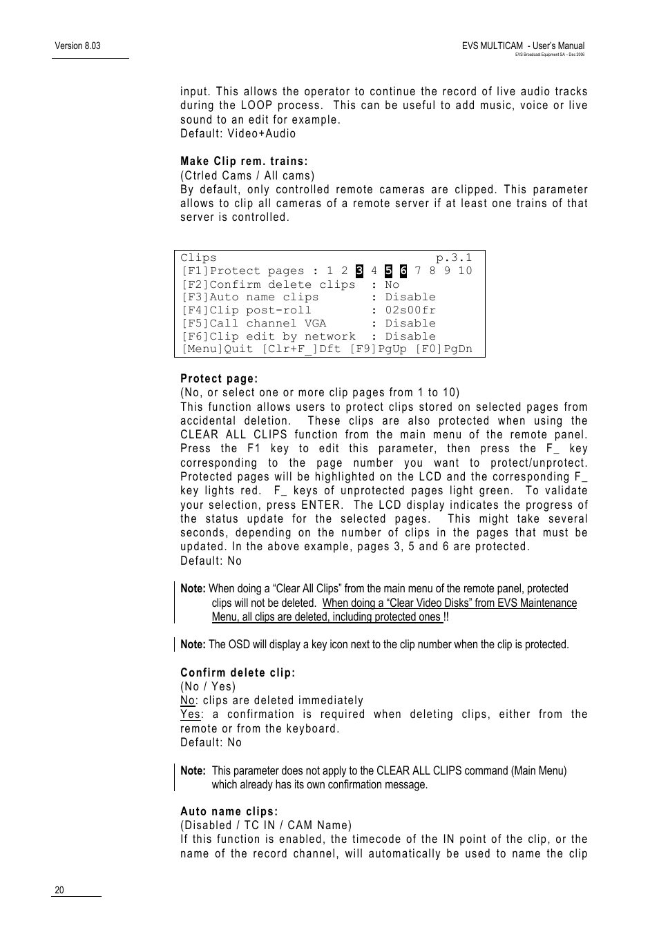 EVS MulticamLSM Version 8.03 - Dec 2006 User's Manual User Manual | Page 22 / 156