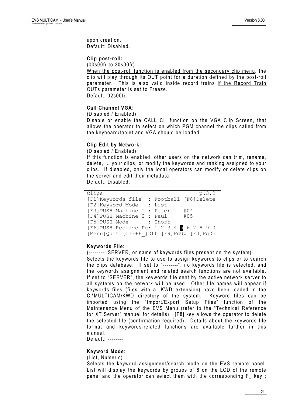 EVS MulticamLSM Version 8.03 - Dec 2006 User's Manual User Manual | Page 23 / 156