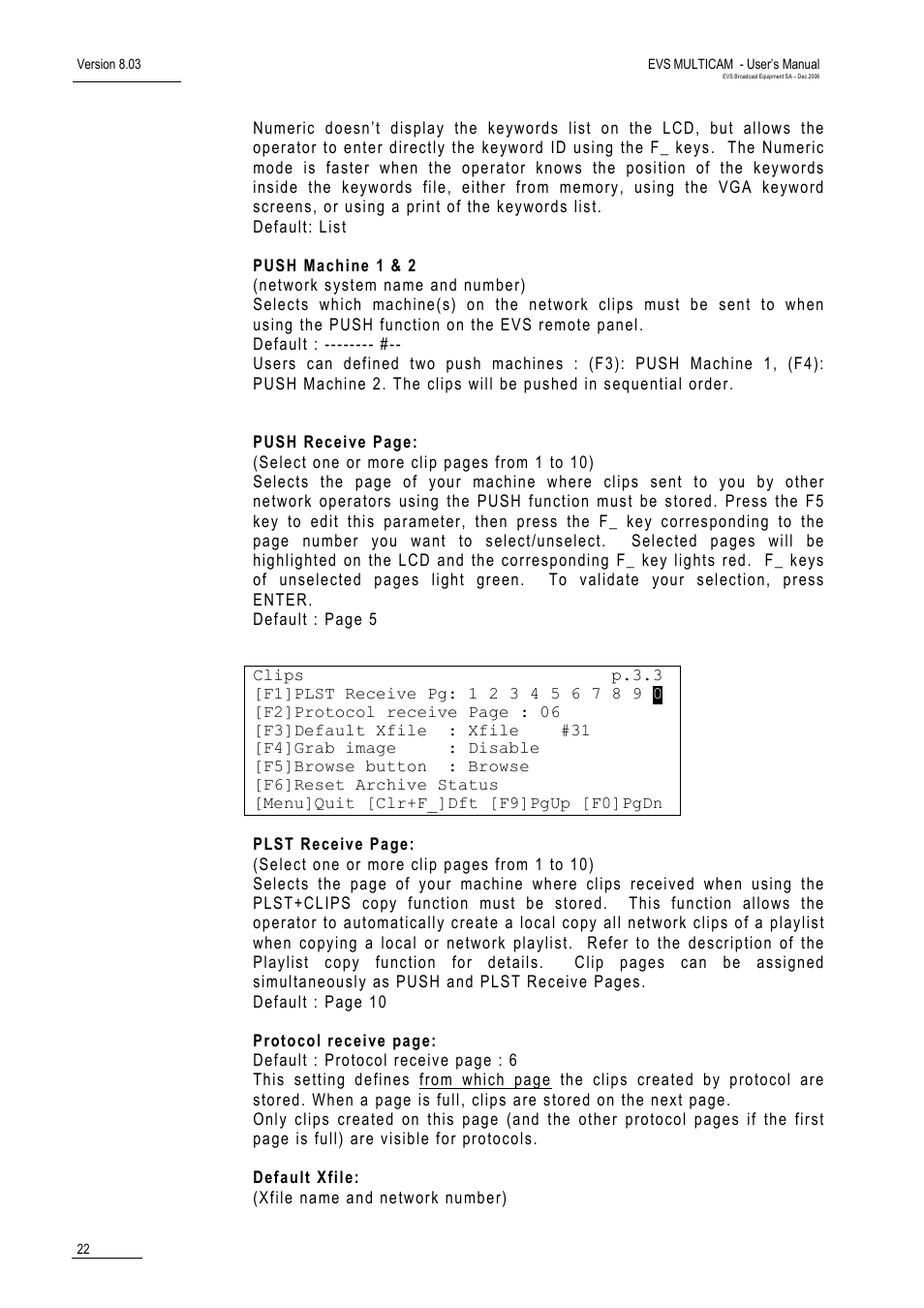 EVS MulticamLSM Version 8.03 - Dec 2006 User's Manual User Manual | Page 24 / 156