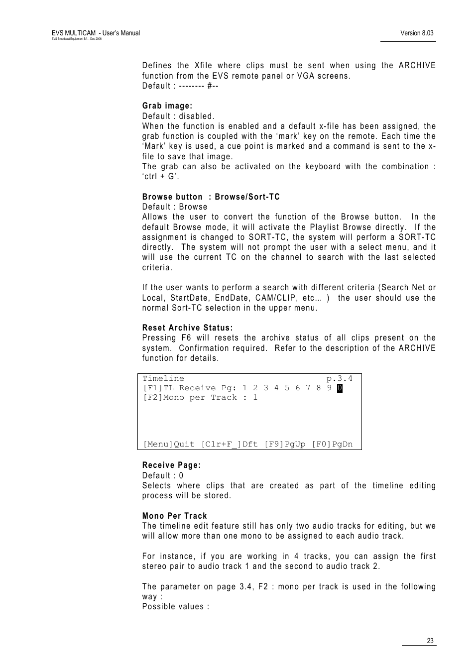 EVS MulticamLSM Version 8.03 - Dec 2006 User's Manual User Manual | Page 25 / 156
