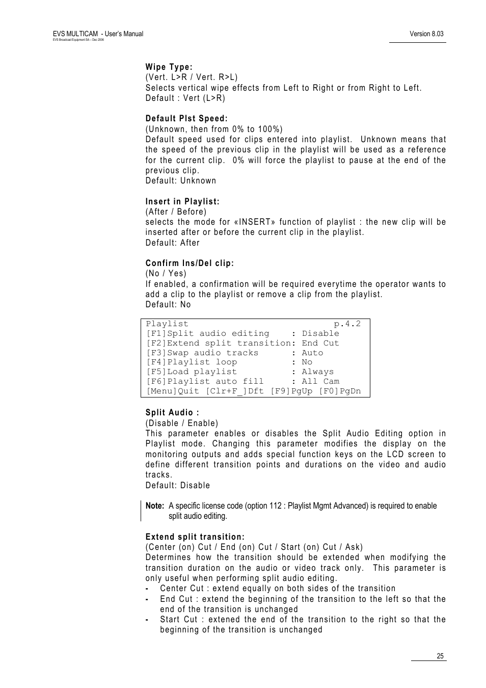 EVS MulticamLSM Version 8.03 - Dec 2006 User's Manual User Manual | Page 27 / 156