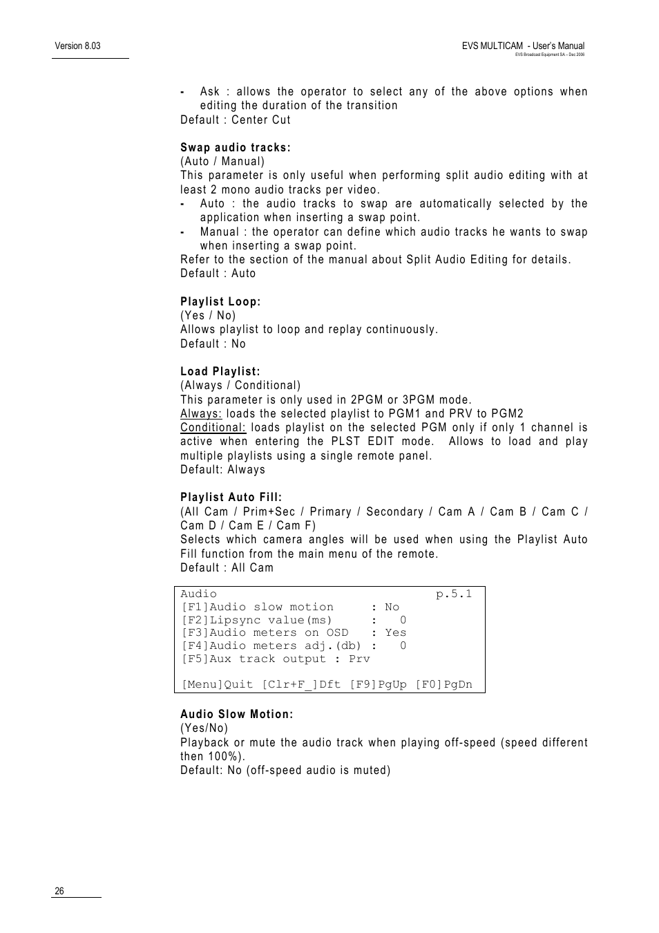 EVS MulticamLSM Version 8.03 - Dec 2006 User's Manual User Manual | Page 28 / 156