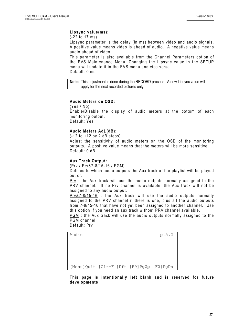 EVS MulticamLSM Version 8.03 - Dec 2006 User's Manual User Manual | Page 29 / 156