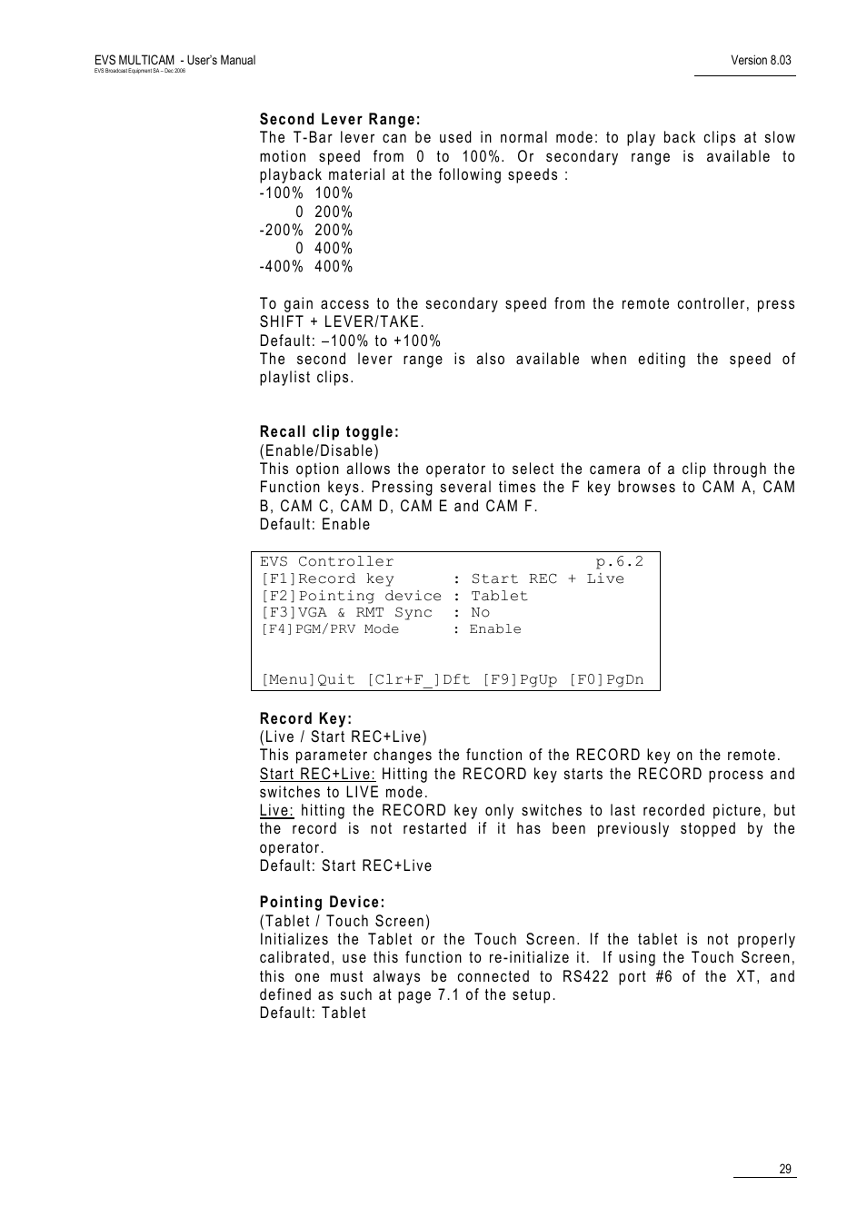EVS MulticamLSM Version 8.03 - Dec 2006 User's Manual User Manual | Page 31 / 156