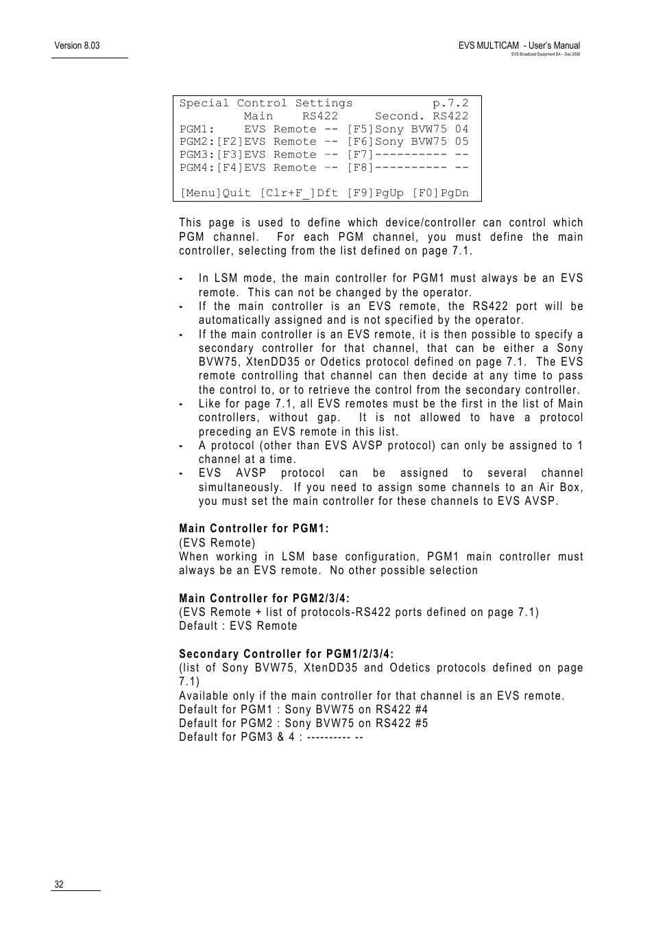 EVS MulticamLSM Version 8.03 - Dec 2006 User's Manual User Manual | Page 34 / 156
