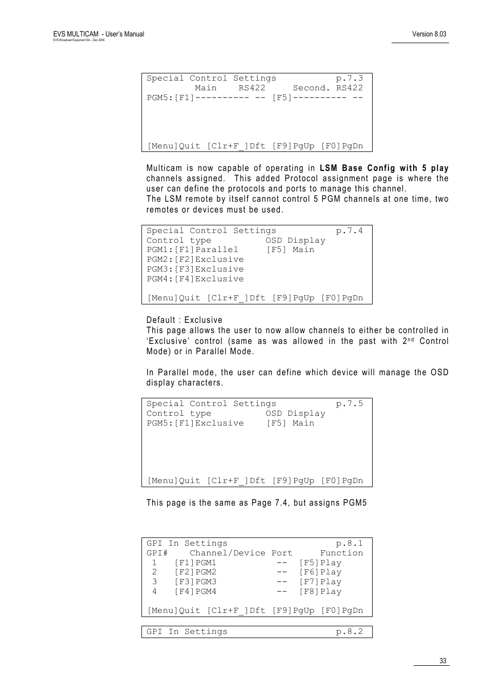 EVS MulticamLSM Version 8.03 - Dec 2006 User's Manual User Manual | Page 35 / 156