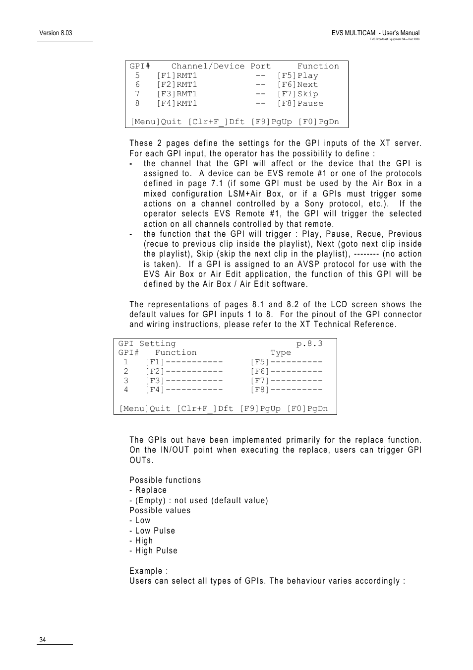 EVS MulticamLSM Version 8.03 - Dec 2006 User's Manual User Manual | Page 36 / 156