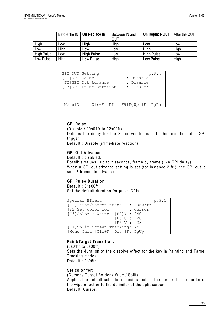 EVS MulticamLSM Version 8.03 - Dec 2006 User's Manual User Manual | Page 37 / 156