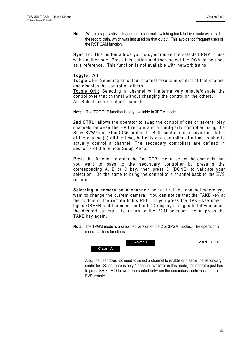 EVS MulticamLSM Version 8.03 - Dec 2006 User's Manual User Manual | Page 59 / 156